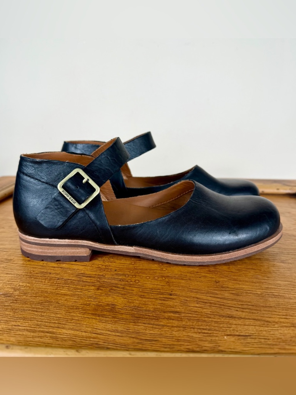 Kork-Ease Women’s Bellota Mary Jane Flat Black Black Size 7